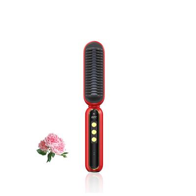 China Nondisposable New Beard Listing Anion 2 In 1 Multifunctional Electric Straight Hair Straightener Comb for sale