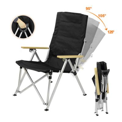 China Contemporary Outdoor Furniture Adjustable Backrest Folding Aluminum Beach Chair For Camping Fishing for sale