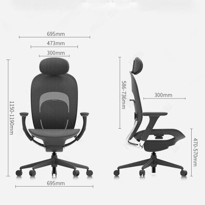 China (Size) Adjustable Various Styles Easy To Install High Swivel Comfortable Mesh Manager Chair Office With Back Executive Headrest for sale