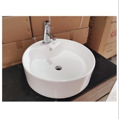 China Factory Modern Sanitary Round Toilet Round Wall Mounted Art Wash Basin Hung Bowl Top White Bathroom Sink Sets for sale