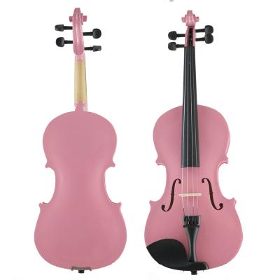 China Linden Plywood Top Quality Kids Cheapest Pink Color Plywood Violin for sale