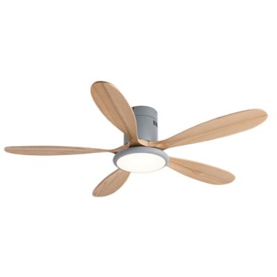 China With Light 29 Inch 5 Blades Ceiling Fan White / Black / Brushed Nickel / Brown Finish With 30w Led Light 6 Speed ​​Control for sale