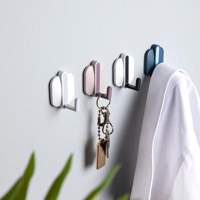 China Modern Wall Mounted Colorful Bathroom Plastic Multifunctional Hook for sale