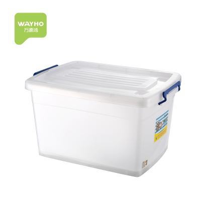 China Sustainable High Quality Plastic PP Clothing Storage Boxes With Pulleys for sale