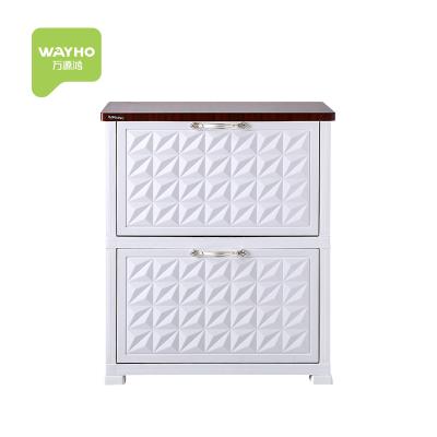 China (Other)New Adjustable High Quality Plastic Shoe Storage Cabinet With MDF Wood Top for sale