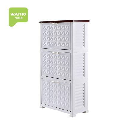 China (Plastic Furniture Other)Adjustable Ultra Thin Shoe Rack Shoe Cabinet Living Room for sale