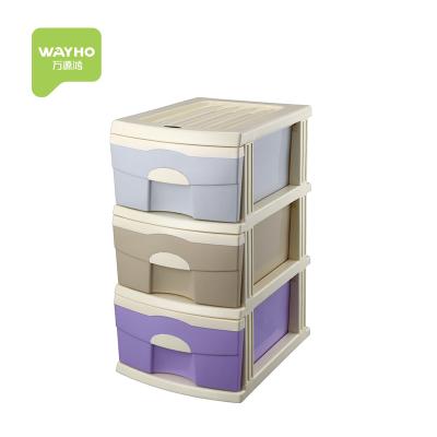 China Sustainable popular and colorful knock down clothes and toys storage drawer plastic cabinet for sale