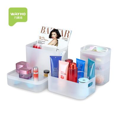 China Sustainable Modern High Quality PP Plastic Makeup Desk Drawer Organizer Set for sale