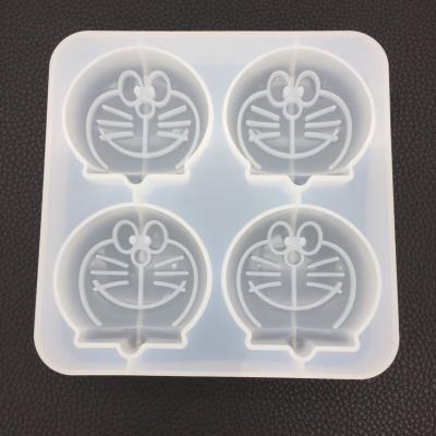 China Home Decorative Epoxy Silicone Resin Mold DIY Crystal Dripping Cute Doraemon Bake From Europe for sale