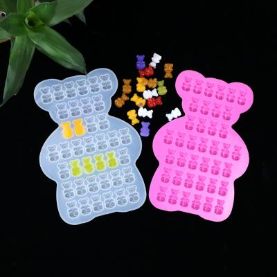 China Reusable Funny Europe Bear Jelly Drops Sugar Cake Bake Resin Mold DIY Crystal Dripping Epoxy Silicone Dessert Small for sale