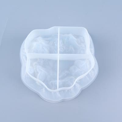 China Europe factory custom resin snow mountain ashtray mold epoxy resin mold durable clear silicone for ashtray making for sale