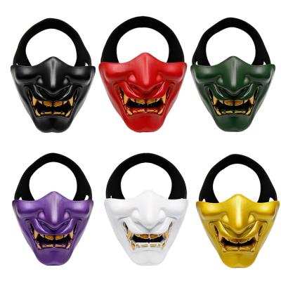 China Europe Hot Selling Multi Type Horror Cosplay Devil Face Mask Halloween Entertainment Half Face Mask For Funny for sale