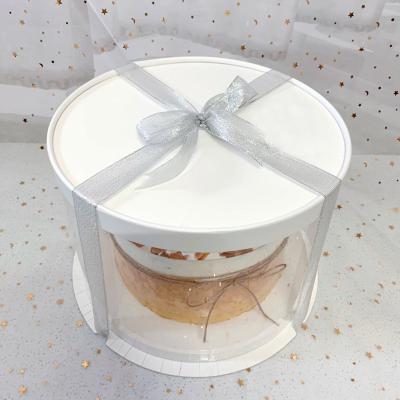 China Recycled White Paper Boxes Away Materials 10 Inch Tall Wedding Cake 4 6 8 10 Inch Cardboard With Lid Round for sale