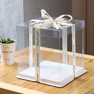 China Recycled Materials Cup Custom Handle Wedding Box Cup Acrylic Plastic Large Clear Transparent Mini Bento Boxes for sale