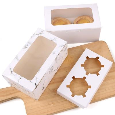 China Recycled Materials Logo Custom Wholesale Biodegradable Donut Dessert Puff Packaging Box Bakery Sushi Cake Fast Food Delivery Paper Packaging Box for sale