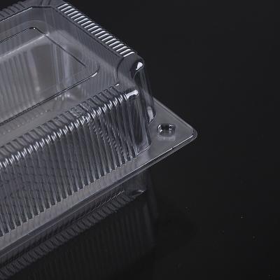 China Recycled Plastic PET Disposable Blister Container Fruit Materials Cheese Ice Cream Mousse Cake Clear Package Box Transparent Plastic With Lid for sale