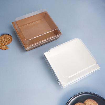 China Recycled Materials Food Grade White Cardboard Sandwich Package Box for sale