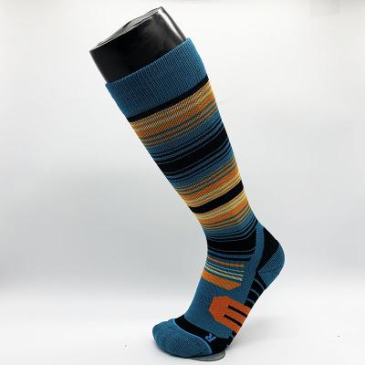 China Breathable Custom Design High Knee Compression Polyester 15-25 mmHg Socks for sale