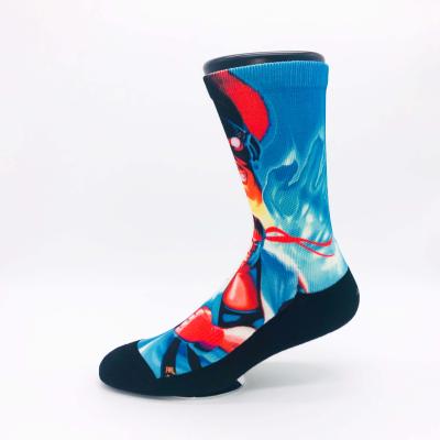 China QUICK DRY custom design sublimation printed digital printed socks for sale