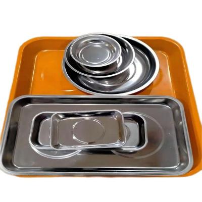 China Industrial Magnet Color spray rectangular round magnetic tool tray storage bowl shape magnetic magnet parts tray for sale