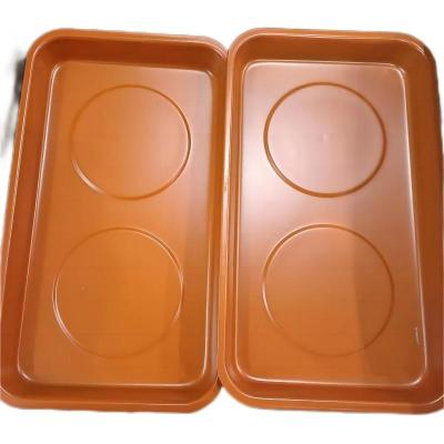 China Industrial Magnet 240*140*35 square spray magnetic double bottom tray magnet screw parts tray car repair tool magnetic storage bowl for sale