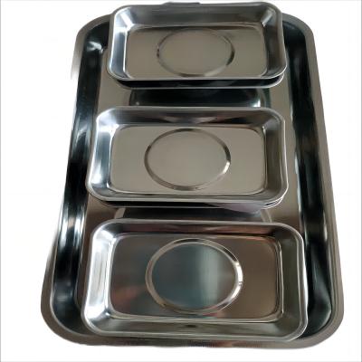 China Industrial Magnet Rectangular size 7Pcs with bagged parts disk metal stainless steel adsorption strong magnetic tray for sale