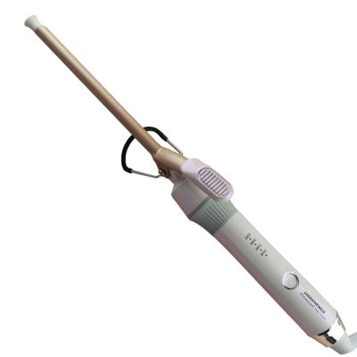 China Digital LCD Display PTC Hair Wand Curling Iron Heat Element Negative Ionic Professional Ceramic Hair Curler With Clip for sale