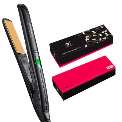 China Hotel factory fashion ceramic coating pro red nano flat iron rubber finishing hair straightener with MCH heater for sale