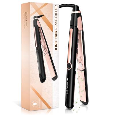 China Hotel Professional 2 in 1 Ceramic Hair Straightener Curling Iron Korean Hair Straightener Straightening Custom Logo for sale