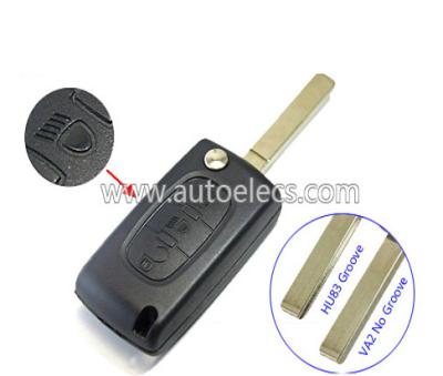 China Keyless Entry For Citroen C5 Keyless Entry For Citroen C5 Flip Remote Key 3 Button 0536 With 433Mhz Lamp for sale