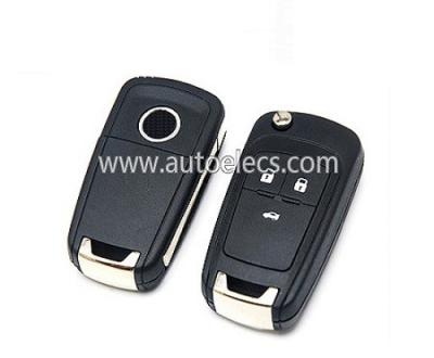 China Chevrolet Car Key Shell Lacrosse Flip Folding Remote Key Case White 3 Blank 3 Button For Buick Excelle Regal for sale