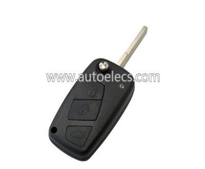 China Fiat Set Flip Remote Key Shell For Fiat Punto Ducato Stilo Panda Folding Auto Key 3 Button Black for sale