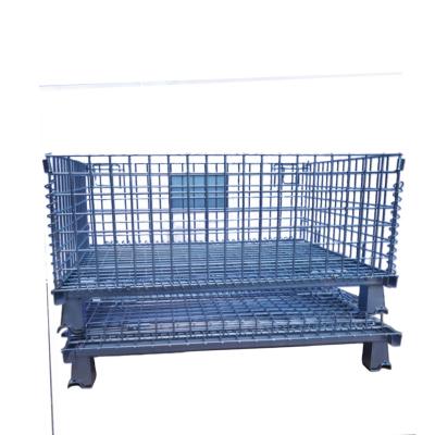 China Medium Duty Portable Stackable Storage Wire Mesh Pallet Bottomless Cage for sale