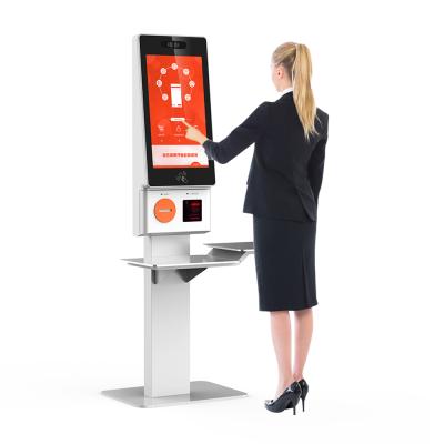 China Mall/Restaurant/Hotel/More MSR/IC/NFC Card Reader Self Scan Checkouts Automated Cashier Kiosk For Sale for sale