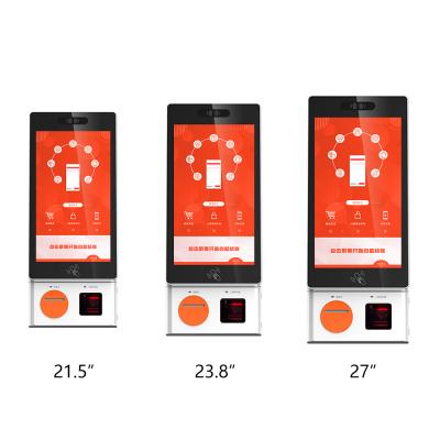 China Supermarket/Restaurant/Mall/Hotel/More+ 27 Inch Windows System All In One Self Service Touch Screen Payment/Order/Ticket Kiosk for sale