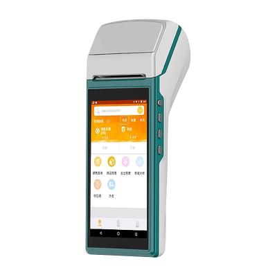 China Android POS Terminal Mobile Payment Machine Handheld System SDK 5.5 Inch With Thermal Printer for sale