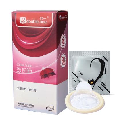 China High Quality Sex Life Male Delay Condom Natrual Latex Double Insurance Natural Latex Condom for sale