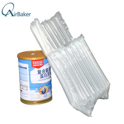 China Shock Resistance Wholesale Air Column Bags Safety Packaging For Milk Can Plastic Air Cushion Bag Filler Packaging for sale