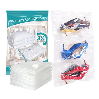 China Sustainable Vacuum Bagged Compressed And Space Saver Storage Bag Set For Clothes Storage Set for sale