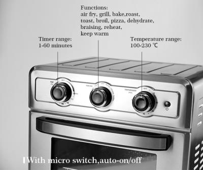 China Multifunctional Household Air Fryer Oven Mix Air Fryer Toaster Oven for sale