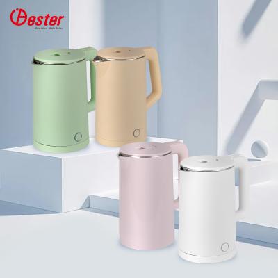 China 360 Degree Stainless Steel Seamless Electric Hot Water Smart Kettle Double Layer Rotation Bottom Cool Touch for sale