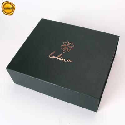 China Luxury Cardboard Gift Box Packaging Handmade Card Boxes Magnetic Black Paper Foldable Hard Clothing Large for sale