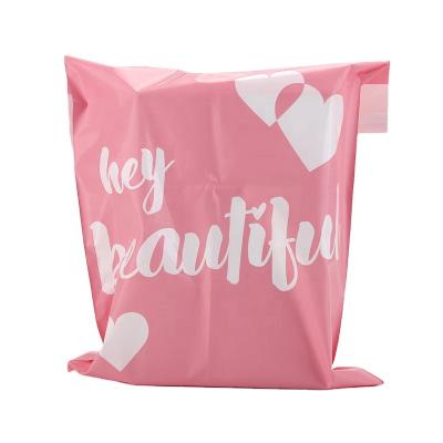 China Sun Nature Custom Logo Clothing Eco Friendly Express Cosmetic Pink Shipping Self Adhesive Large Mailing Bags for sale