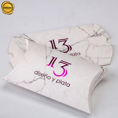 China Custom Recyclable Nature Sun Logo Printed Pillow Shape Paper Gift Packaging Box For Lip Gloss Packaging Box for sale