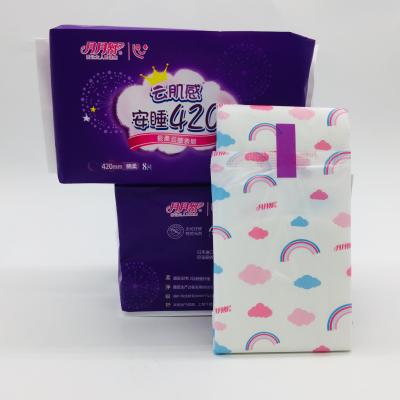 China Breathable Super Soft Long Cotton Sanitary Napkin Postpartum Sanitary Pads for sale