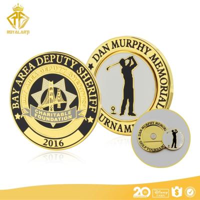 China Wholesale Custom Europe Shinny Gold Challenge Coin With Golf Spinner for sale