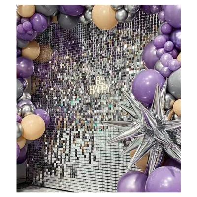 China 2021 waterproof / eco-friendly hot-sale shimmer sequin wall panels for party decoration for sale