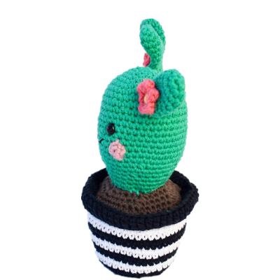 China Custom handmade crochet amigurumi plush cactus for home /office decoration for sale