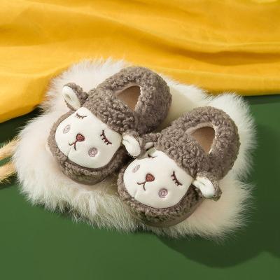 China Cute Animal Winter Kids Slipper Home Bedroom Home Cotton Girls Cotton Cartoon Indoor Slippers Anti-slippery For Kids for sale