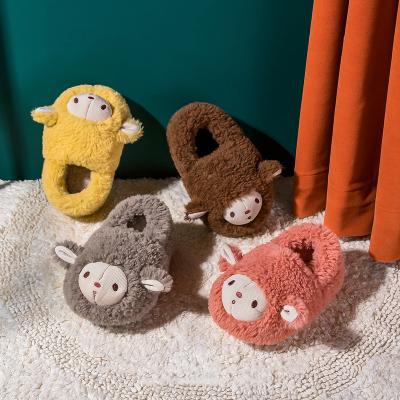 China Winter Anti-slippery and Falling Hot Selling Soft and Light Cute Funny Plush Cartoon Slippers Kids Warm Slippers for Baby Toddler for sale